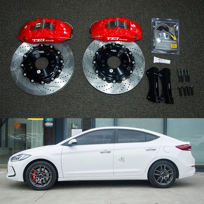 kopen 4 zuigers raceklips Hyudnai grote remset 330 * 28 mm High Carbon Disc Racing En remplakken voor Elantra 17 inch Rim online vervaardiging