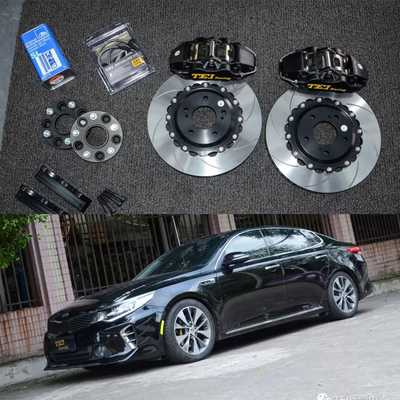 kopen 4 zuigers raceklips Kia Big Brake Kit met 330 * 28 mm High Carbon Disc Racing And Brake Pads voor K5 17 inch Rim online vervaardiging