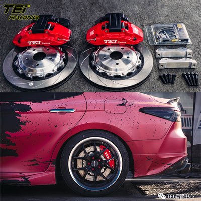 kopen Achterste Big Brake Kit 4 zuiger EPB Caliper Met 355x28mm Rotor BBK Auto Brake System Voor Toyota Camry 19 inch Auto Rim online vervaardiging