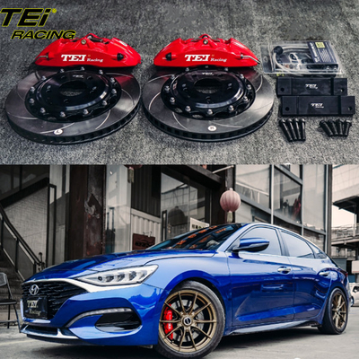 kopen Front Big Brake Kit 4 zuiger klem met 330x28mm rotor BBK auto rem systeem voor LAFESTA 17 inch auto velg online vervaardiging