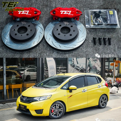 kopen Front Big Brake Kit 4 zuiger klem met 262x22mm Rotor BBK Auto Brake System voor Honda Fit GK5 15 inch Auto Rim online vervaardiging