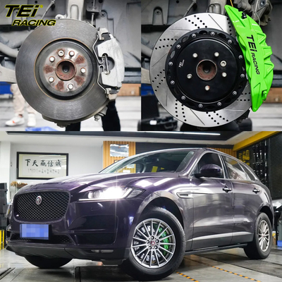 kopen Voorste Big Brake Kit 6 zuiger klem met 355x28mm rotor BBK auto rem systeem Voor Jaguar F-PACE 18 inch auto velg online vervaardiging