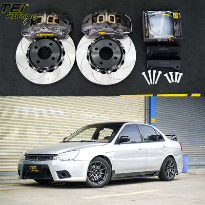 kopen Front Big Brake Kit 4 zuiger klem met 286x24mm rotor BBK auto rem systeem voor Mitsubishi Lancer 16 inch auto velg online vervaardiging