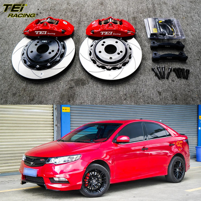 kopen Front Big Brake Kit 4 zuiger klem met 330x28mm rotor BBK auto rem systeem voor KIA Forte 17 inch auto velg online vervaardiging