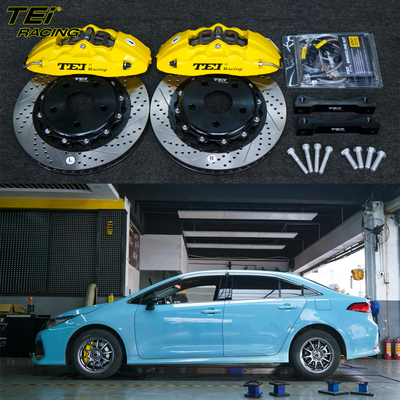 kopen Front Big Brake Kit 4 zuiger klem met 300x27mm rotor BBK auto rem systeem voor Toyota ALLION 16 inch auto velg online vervaardiging