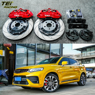 kopen Voorste grote rem kit 6 zuiger klem met 378x32mm rotor BBK auto rem systeem voor Geely Tugella 20 inch auto velg online vervaardiging