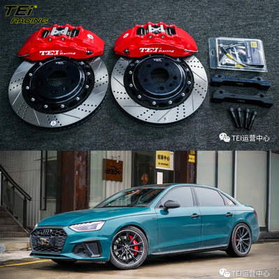 kopen Voorste Big Brake Kit 6 zuiger klem met 355x32mm rotor BBK auto rem systeem voor AUDI A4 18 inch auto velg online vervaardiging