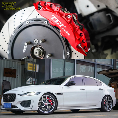 kopen Voorste 6 zuiger en achterste 4 zuiger klem met E-remklem BBK automatisch remsysteem Voor Jaguar XEL 19 inch velg online vervaardiging