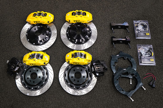 kopen VW Volkswagen CC Big Brake Kit 6 zuiger klem met geboorde en gesloten 355 * 32mm rotor + achterste EBP online vervaardiging