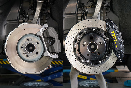kopen Grote remset voor BMW E300 geïnstalleerd TEI Racing P60S gesmeed 6 zuiger kalibers 355 * 32mm schijf rotor online vervaardiging