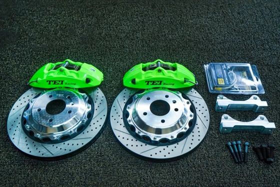 kopen Big Brake Kit Front 18 inch Wheel 4 Piston Caliper 355X28mm Slotted Disc Rotor Voor CADILLAC CT4 CT5 CT6 2019-2020 online vervaardiging