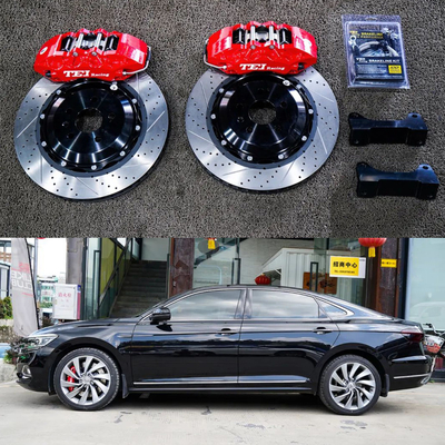 6 Kolven Racing Caliper VW Big Brake Kit 355*32 MM High Carbon Disc Racing And Brake Pads voor PASSAT 19 inch Rim