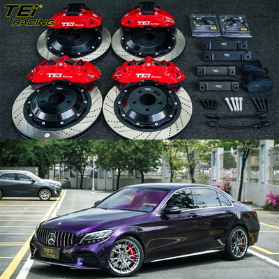 Voorzijde 6 zuiger en achterzijde 4 zuiger kaliber BBK automatisch remsysteem voor Mercedes Benz C260L 19 inch velg