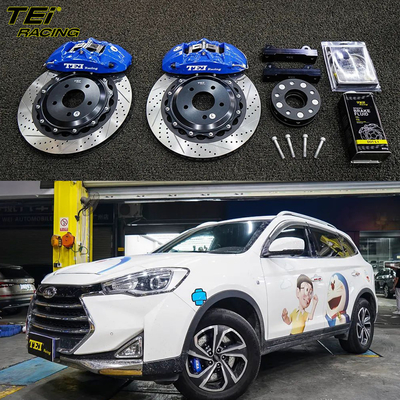 Voorste grote rem kit 4 zuiger klem met 355x28mm rotor BBK automatische rem systeem voor JAC Refine S7 18 inch auto velg