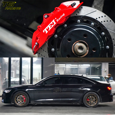Voorste grote rem kit 4 zuiger klem met 355x28mm rotor BBK auto rem systeem voor Audi A6L 18 inch auto velg