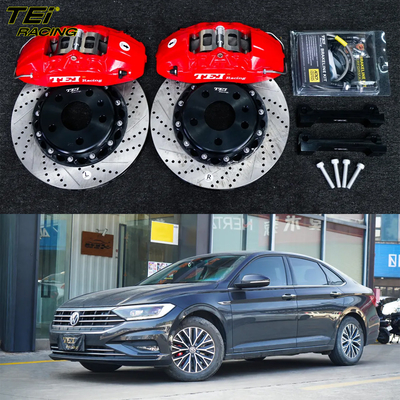 Voorste grote rem kit 4 zuiger klem met 300x28mm rotor BBK auto rem systeem voor Volkswagen Sagitar 16 inch auto velg