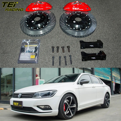 Voorste grote rem kit 4 zuiger klem met 355x28mm rotor BBK auto rem systeem voor Volkswagen Lamando 16 inch auto velg