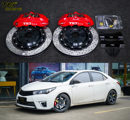 Front Big Brake Kit 4 zuiger klem met 378x32mm rotor BBK auto rem systeem voor Toyota Corolla 18 inch auto velg