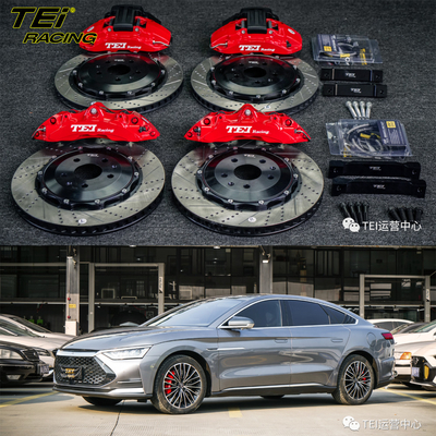 Voorzijde 6 zuiger en achterzijde 4 zuiger kaliber BBK auto rem systeem voor BYD HAN 19 inch velg