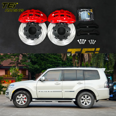 Front Big Brake Kit 6 zuiger klem met 332x32mm rotor BBK auto rem systeem voor MITSUBISHI PAJERO 17 inch auto velg