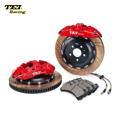 TEiRacing Street Version S60-Plus 6 Pot Monoblock Caliper Big Brake Kit Voor 19/20/21/22 Inch Auto Rim
